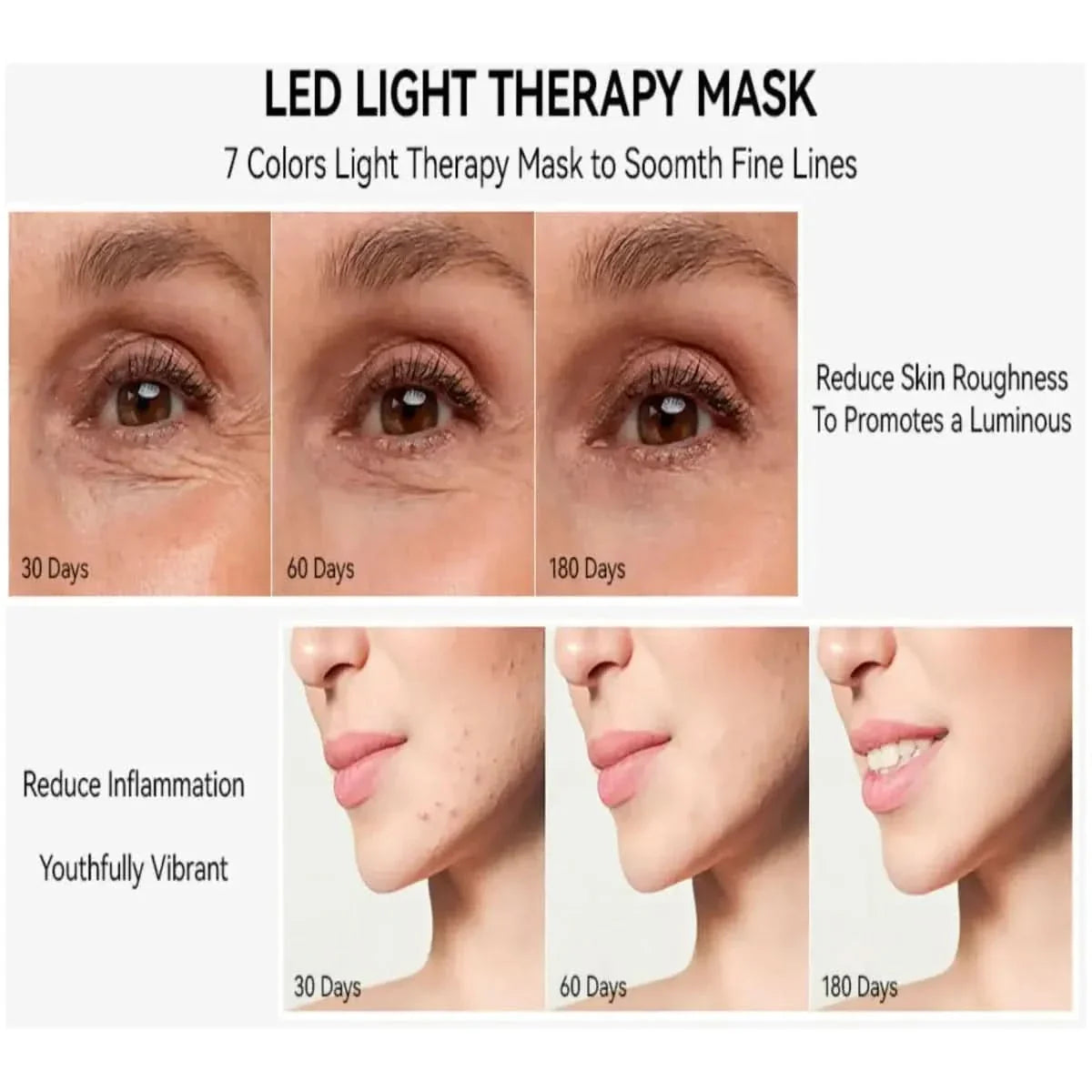 Brightening LED Face Mask for Glowing Skin