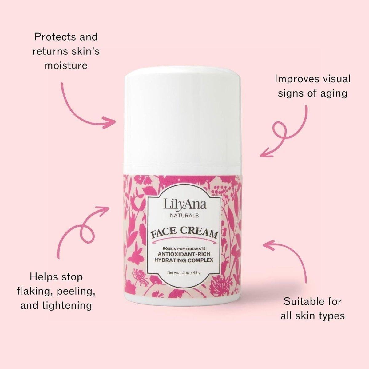 Moisturizing Facial Cream with Rose & Pomegranate