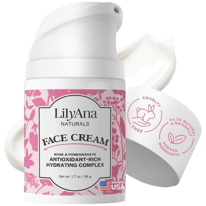 Moisturizing Facial Cream with Rose & Pomegranate - Mycosmeticslondon