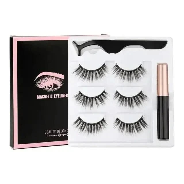 Easy Apply Magnetic Lashes Kit with Waterproof Liner