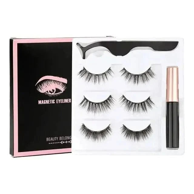 Easy Apply Magnetic Lashes Kit with Waterproof Liner