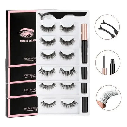 Easy Apply Magnetic Lashes Kit with Waterproof Liner - Mycosmeticslondon