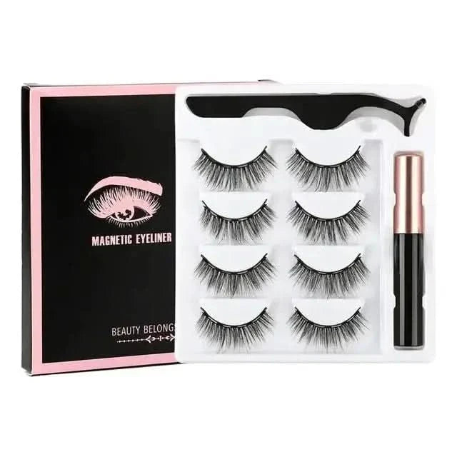 Easy Apply Magnetic Lashes Kit with Waterproof Liner