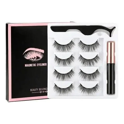 Easy Apply Magnetic Lashes Kit with Waterproof Liner