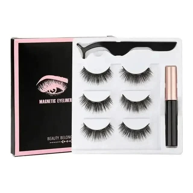Easy Apply Magnetic Lashes Kit with Waterproof Liner