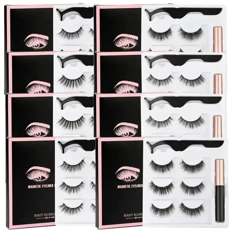 Easy Apply Magnetic Lashes Kit with Waterproof Liner