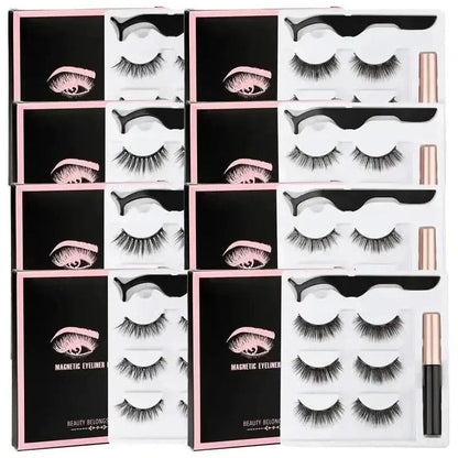 Easy Apply Magnetic Lashes Kit with Waterproof Liner
