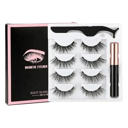 Easy Apply Magnetic Lashes Kit with Waterproof Liner