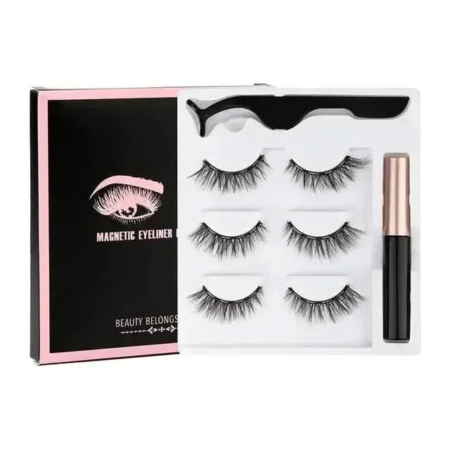 Easy Apply Magnetic Lashes Kit with Waterproof Liner