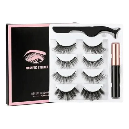 Easy Apply Magnetic Lashes Kit with Waterproof Liner