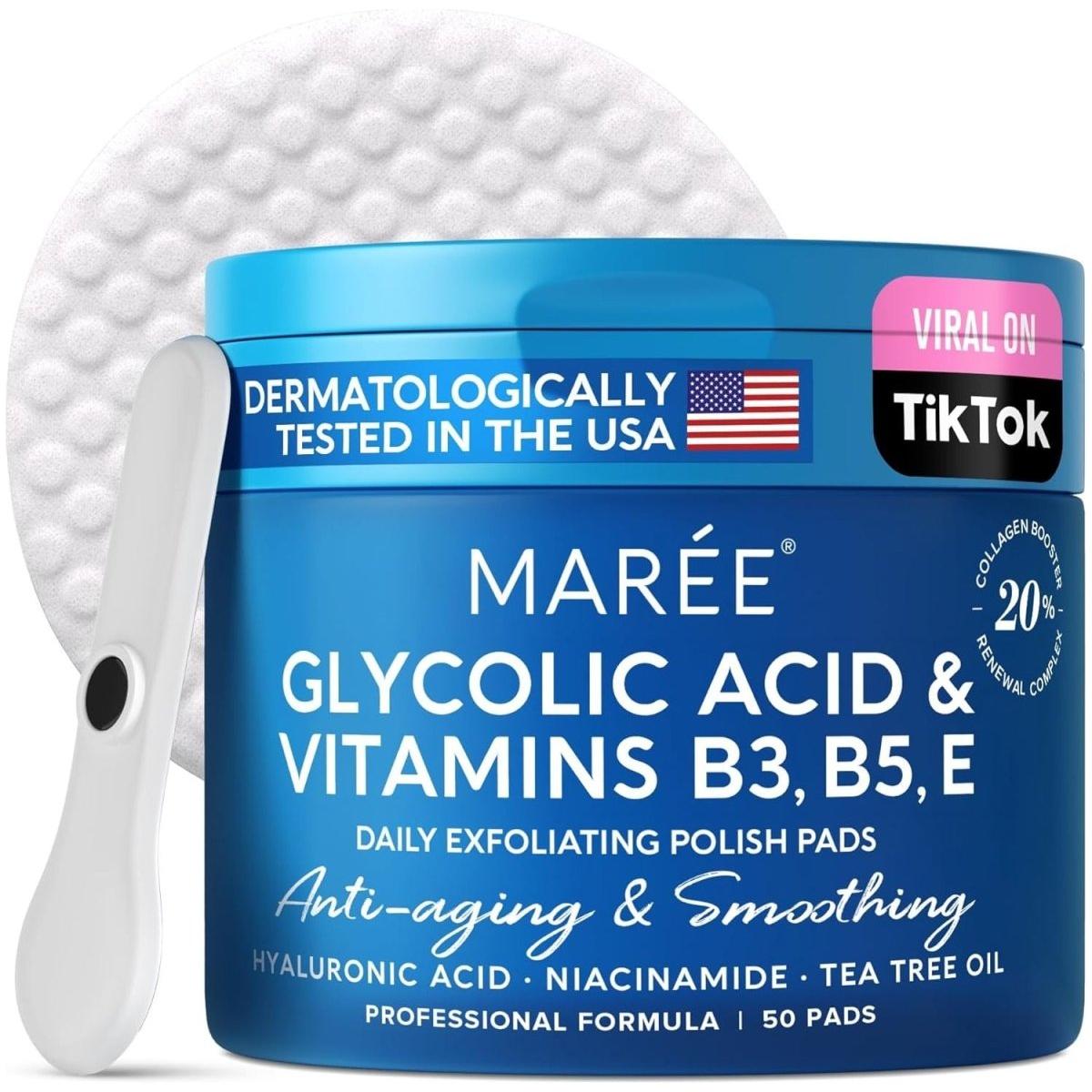 Gentle Daily Exfoliating Pads with Glycolic Acid & Vitamins - Mycosmeticslondon