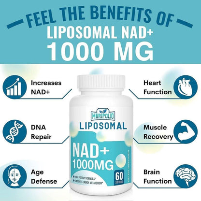 High Potency NAD+ Supplement 1000mg for Energy Boost