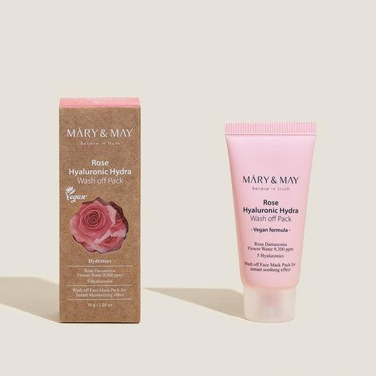 Natural Rose Face Mask Pack with Hyaluronic Acid - Mycosmeticslondon
