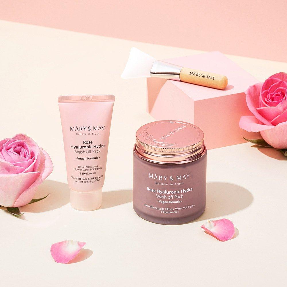 Natural Rose Face Mask Set - Nourishing Hydration Cream