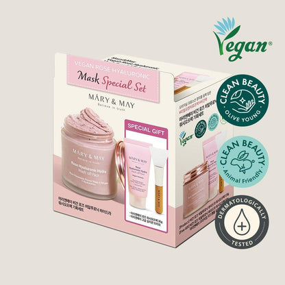 Natural Rose Face Mask Set - Nourishing Hydration Cream