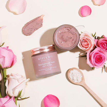 Natural Rose Face Mask Set - Nourishing Hydration Cream