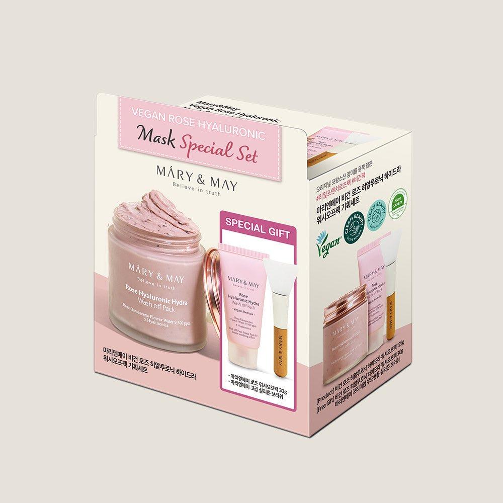 Natural Rose Face Mask Set - Nourishing Hydration Cream