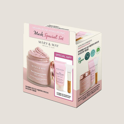 Natural Rose Face Mask Set - Nourishing Hydration Cream