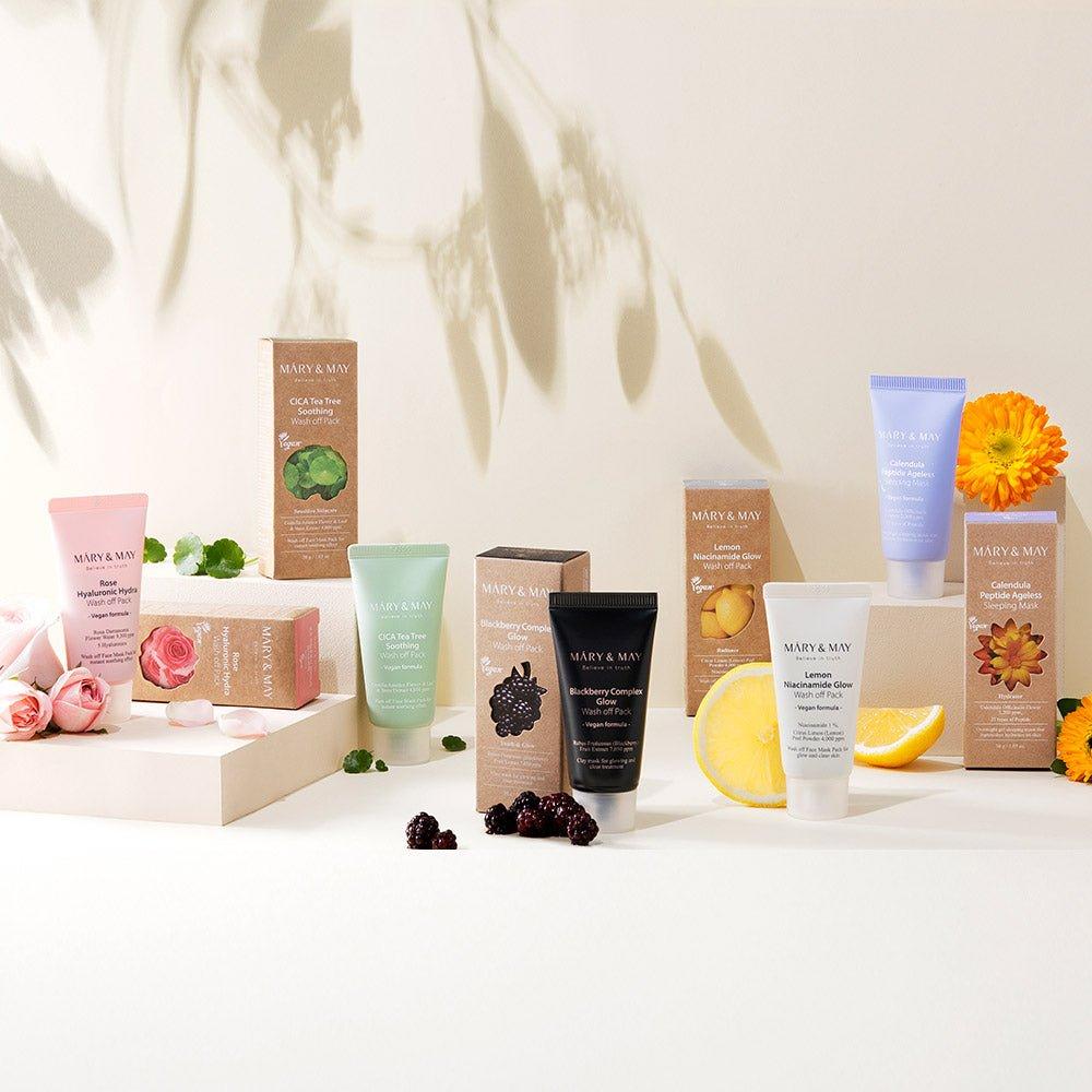 Natural Face Mask Mini Set - 5 Pack Skincare Gift