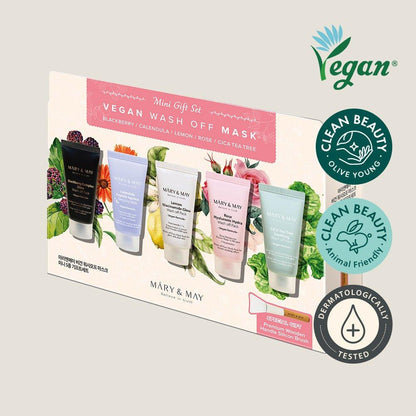 Natural Face Mask Mini Set - 5 Pack Skincare Gift
