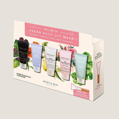 Natural Face Mask Mini Set - 5 Pack Skincare Gift