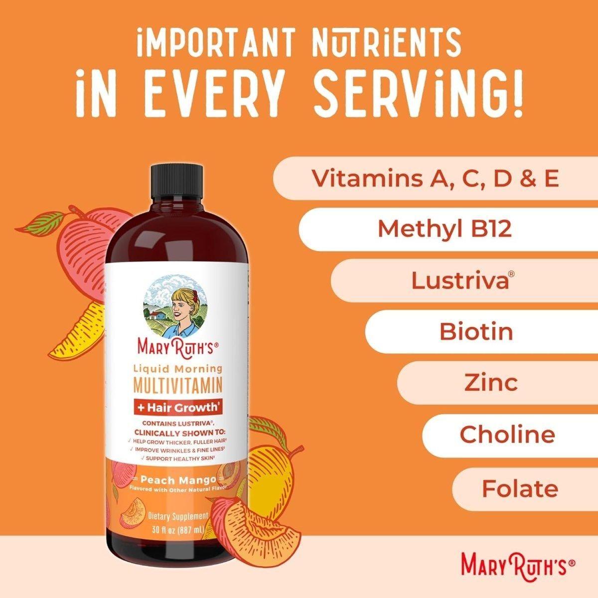 Daily Liquid Vitamin Supplement for Hair and Health