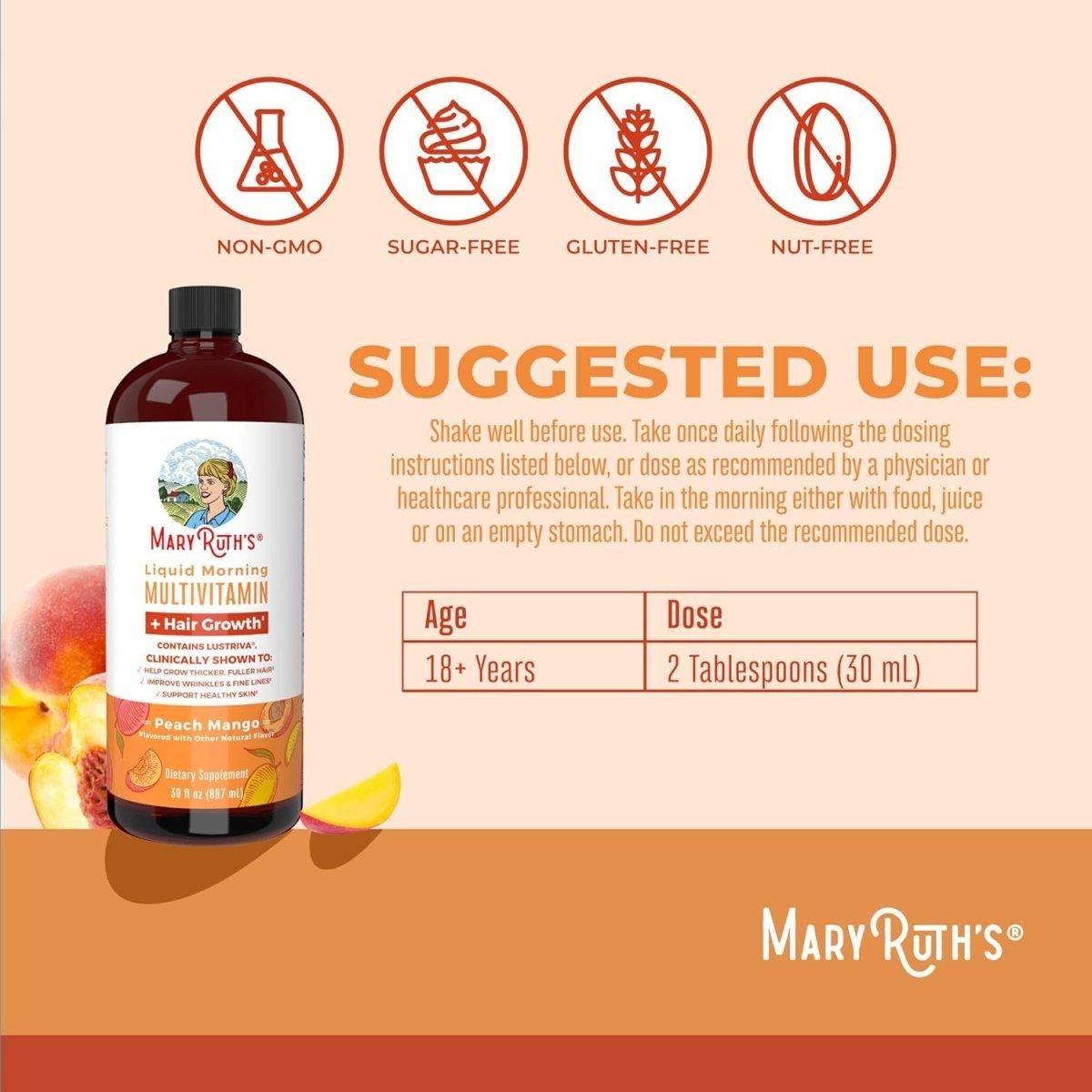 Daily Liquid Vitamin Supplement for Hair and Health