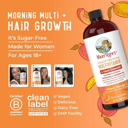 Daily Liquid Vitamin Supplement for Hair and Health