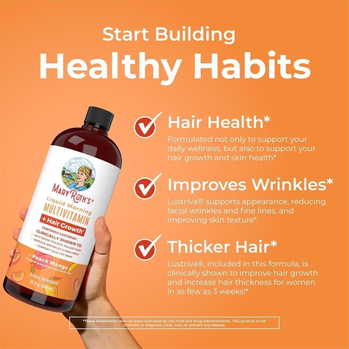 Daily Liquid Vitamin Supplement for Hair and Health