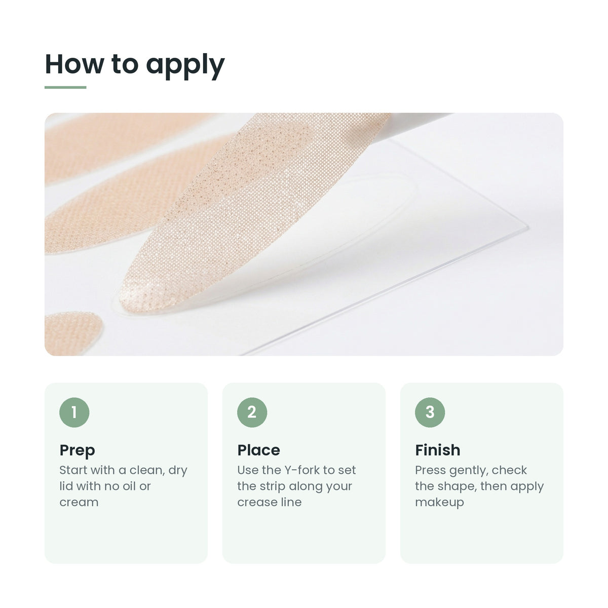 How to apply double eyelid tape in three steps
