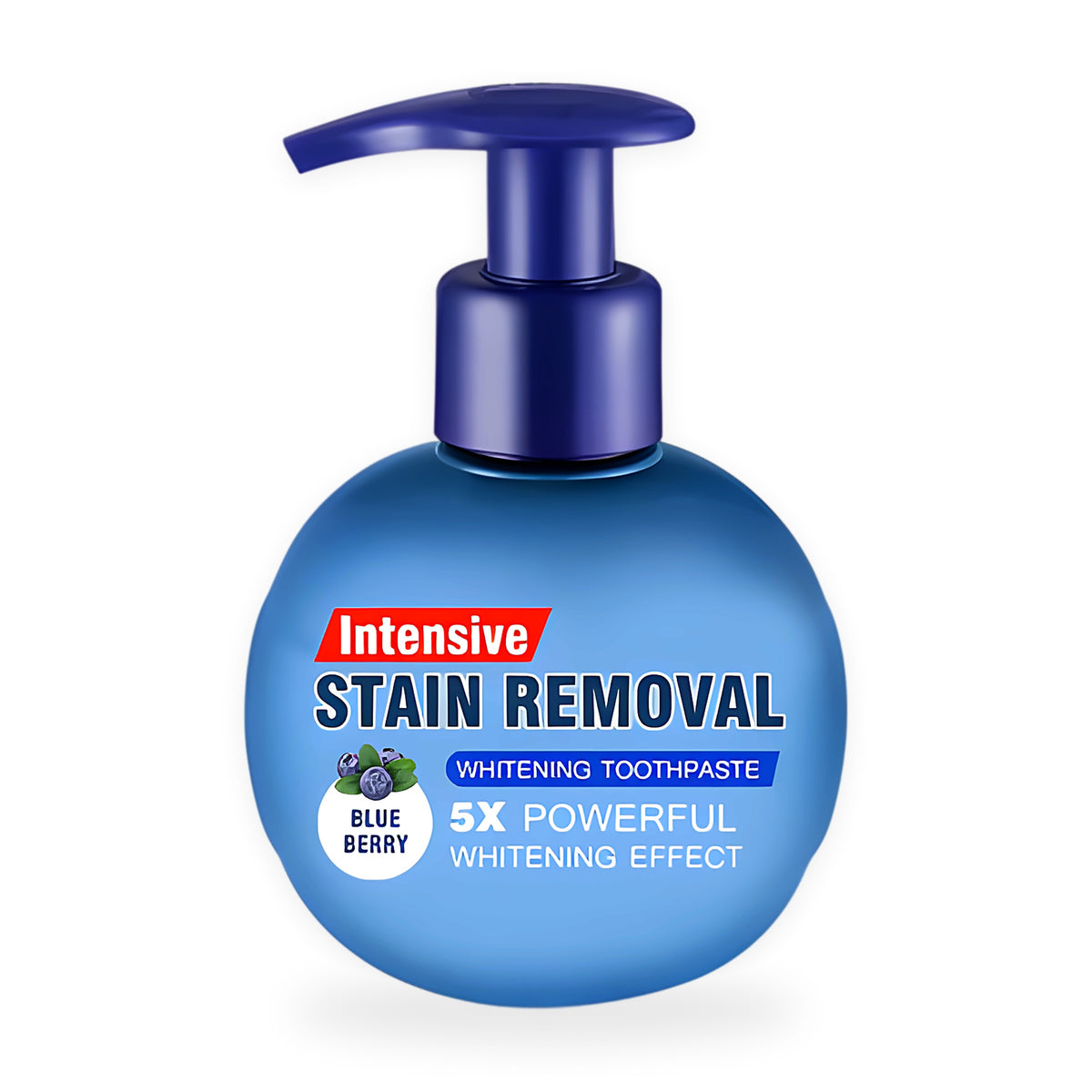 Stain removal toothpaste on a white background