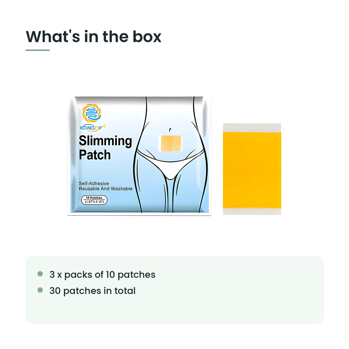 What's in the box: 3 x packs of 10 patches, 30 patches in total