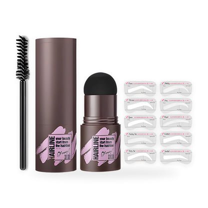 Eyebrow stamp and stencil kit on a white background