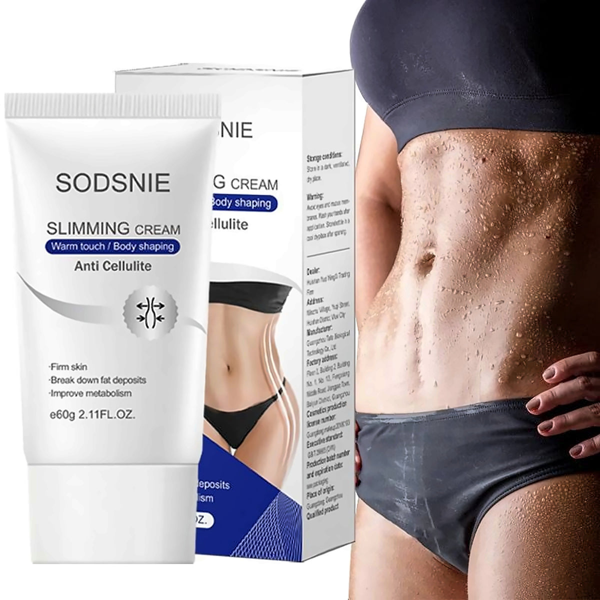 Firming body cream tube and box