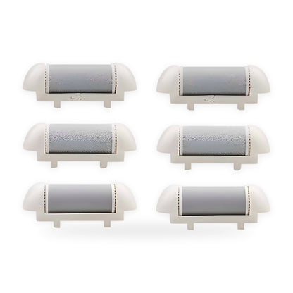 Foot file roller heads on a white background