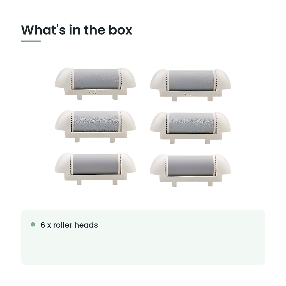What's in the box: 6 x roller heads