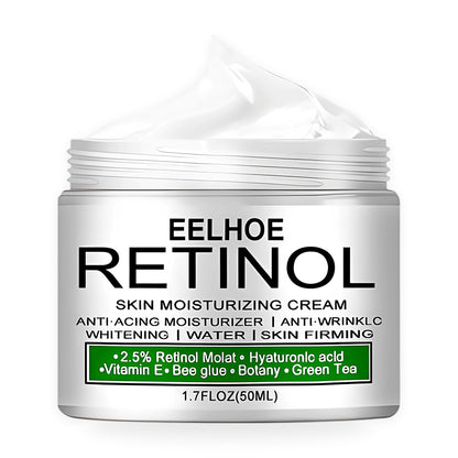 Retinol moisturising cream on a white background