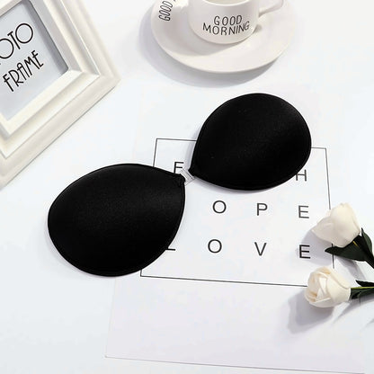 Self-adhesive strapless bra – black