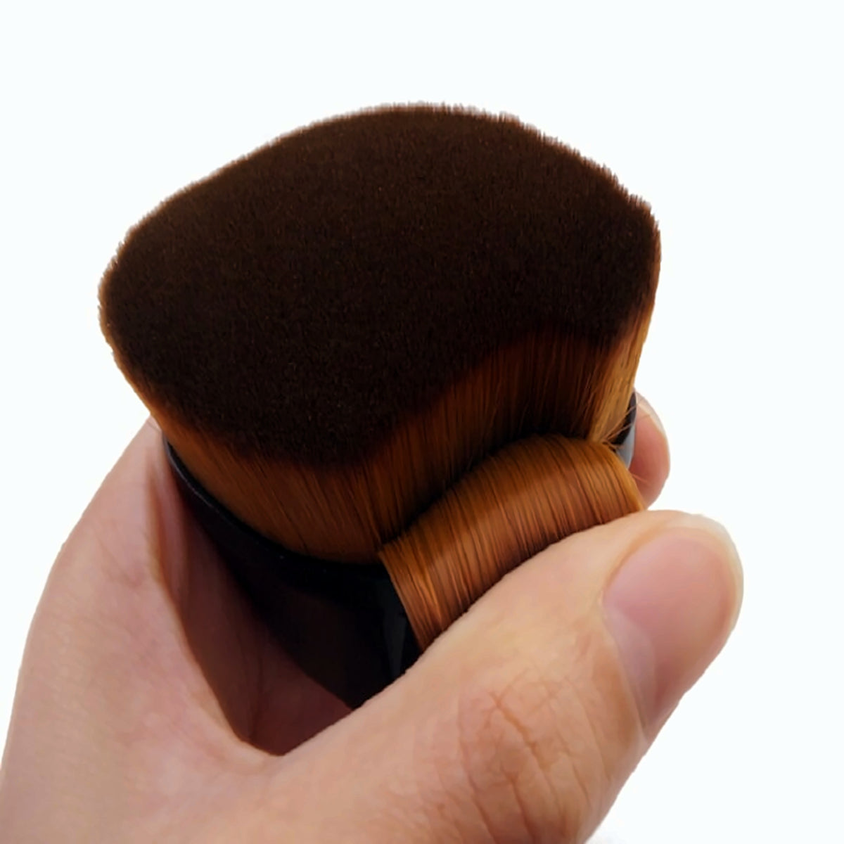 Foundation brush bristles close-up