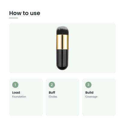 How to use the round foundation brush: load, buff, build
