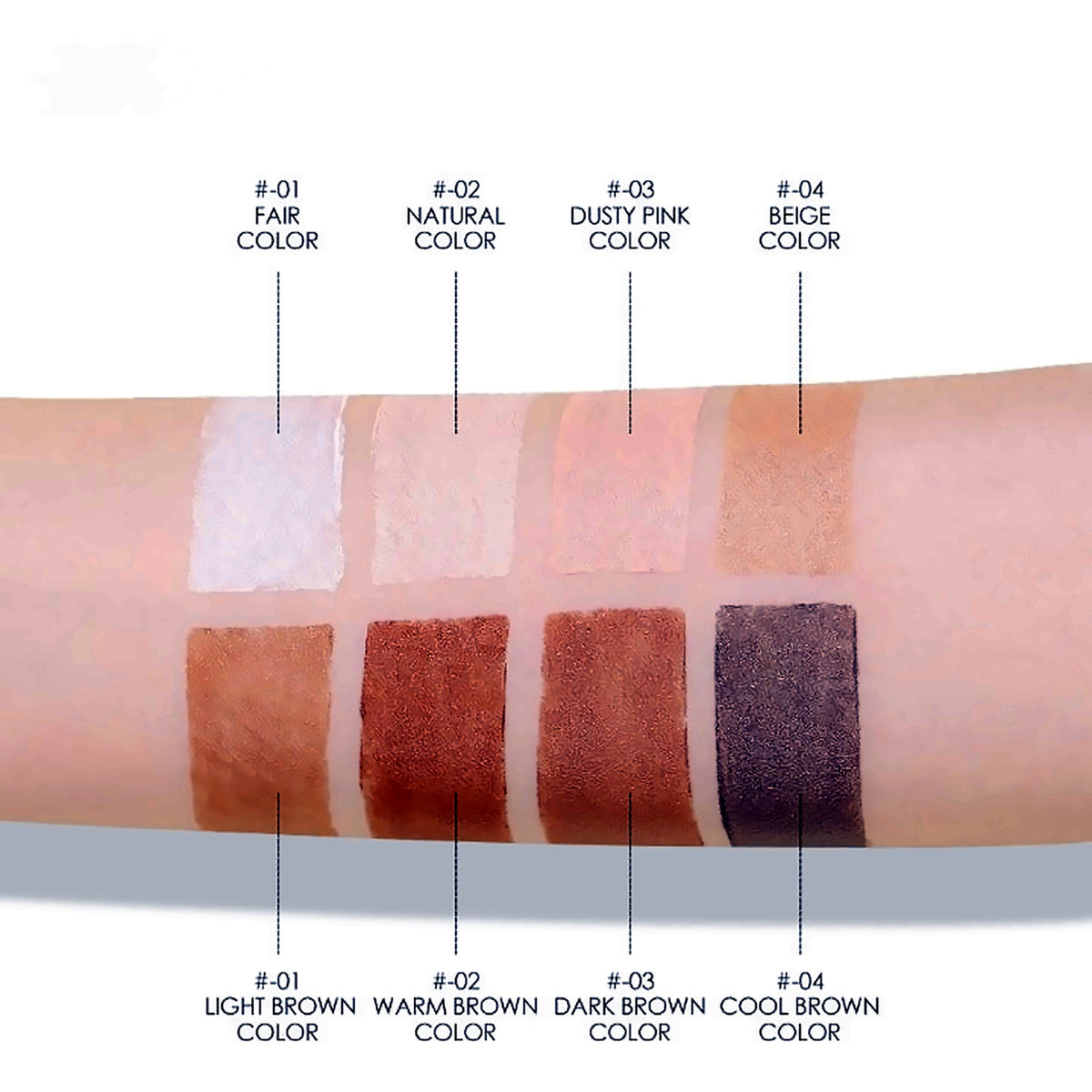 Contour stick swatches