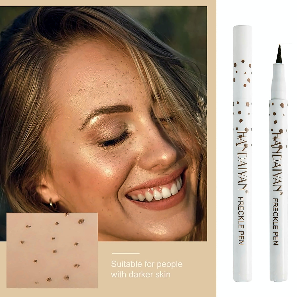 Natural-looking faux freckles
