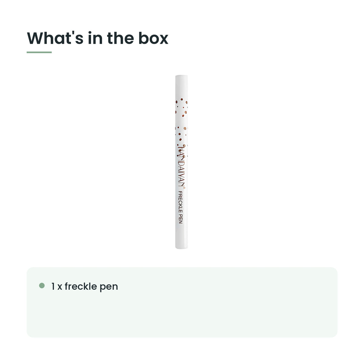What's in the box: 1 x freckle pen