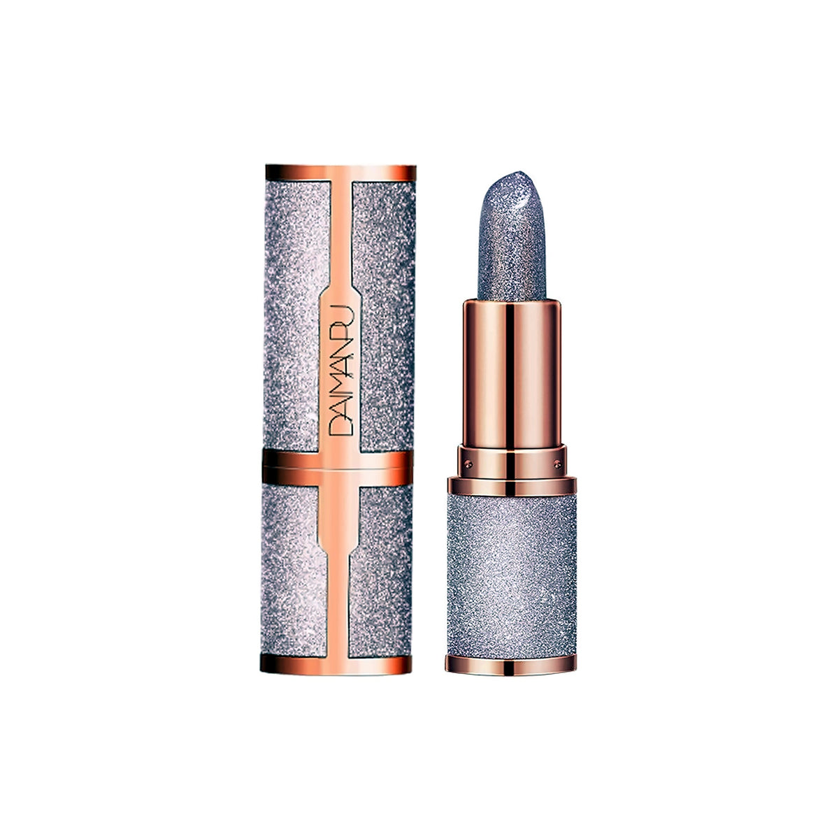 Glitter colour-changing lipstick – purple