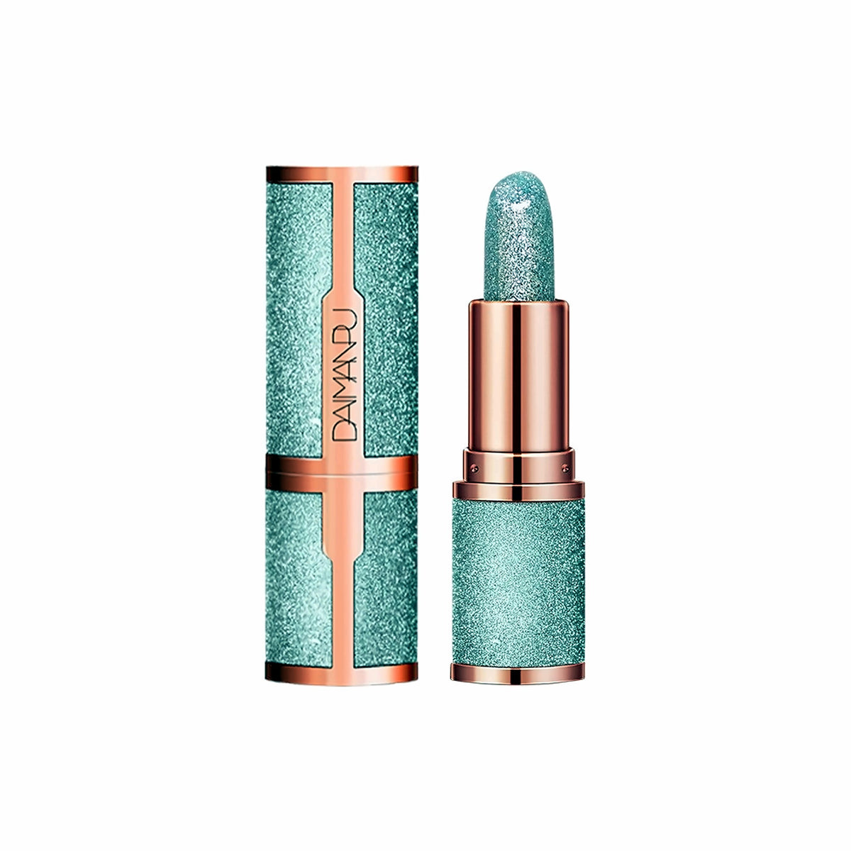 Glitter colour-changing lipstick – green
