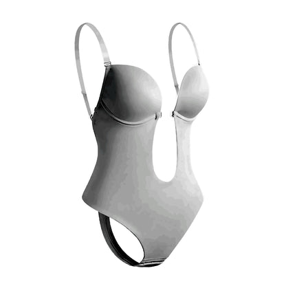 White deep V backless body shaper