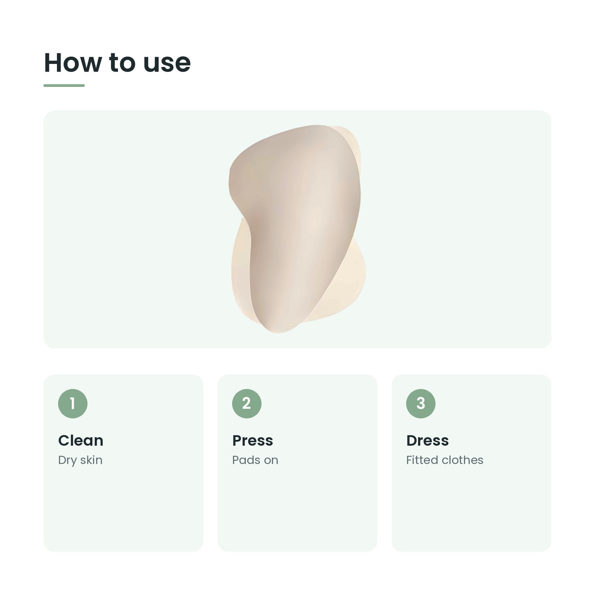 How to use the silicone hip pads: clean, press, dress