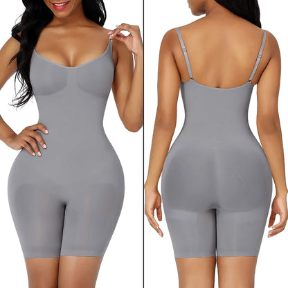 Seamless shaping bodysuit – grey