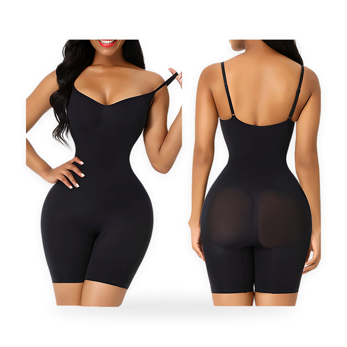 Seamless shaping bodysuit on a white background