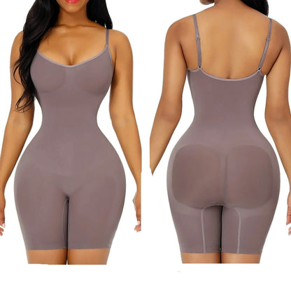 Seamless shaping bodysuit – purple